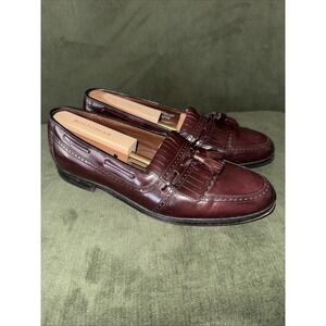 Mens Mansfield‎ Bostonian Brown Leather Penny Loafers With Tassles, Sz 8.5